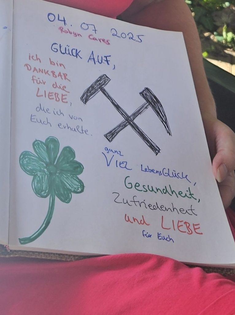 Eintrag aus dem Gästebuch von Robyn Cares Tarena